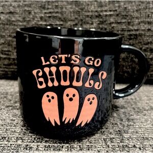 Boston Warehouse 18oz "Let's Go Ghouls" Coffee Mug Cup Halloween Ghost Decor NEW